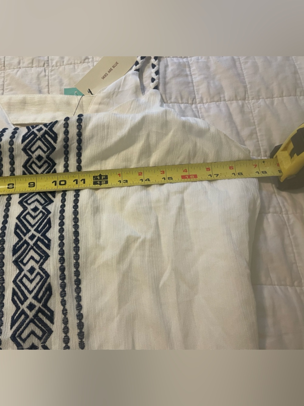 Skies Are Blue White and Navy Summer Sundress - Picture 7 of 7